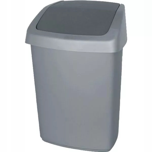 Levně Koš s otočným víkem 25 l, šedý