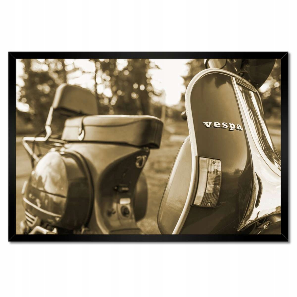 Plakáty v rámu 60x40 Skútr Vespa v sépii
