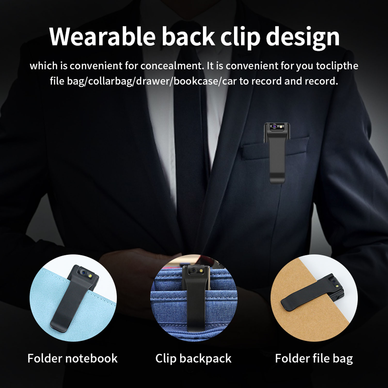 Body Cam Sound Night Vision Recording 90 ° Ręczny Model 1021230100211