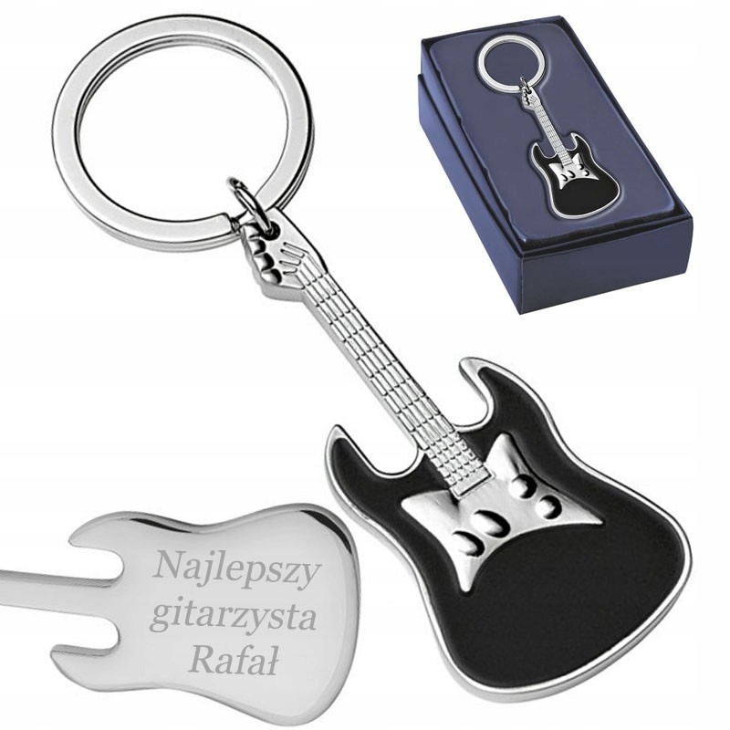 

Brelok gitara z grawerem - prezent dla chłopaka