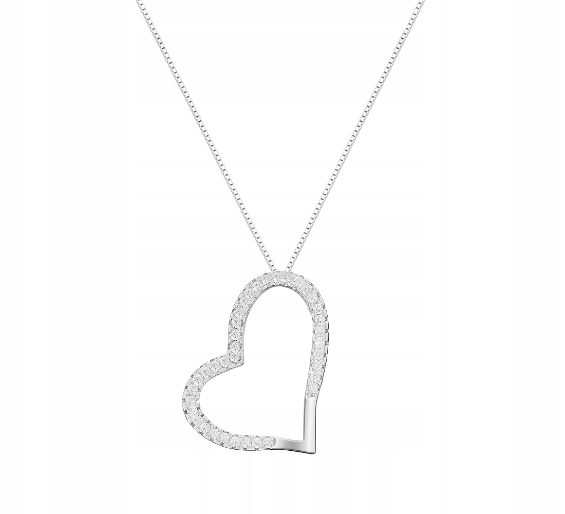 

Srebrny Naszyjnik 925 Serce Grawer 3D