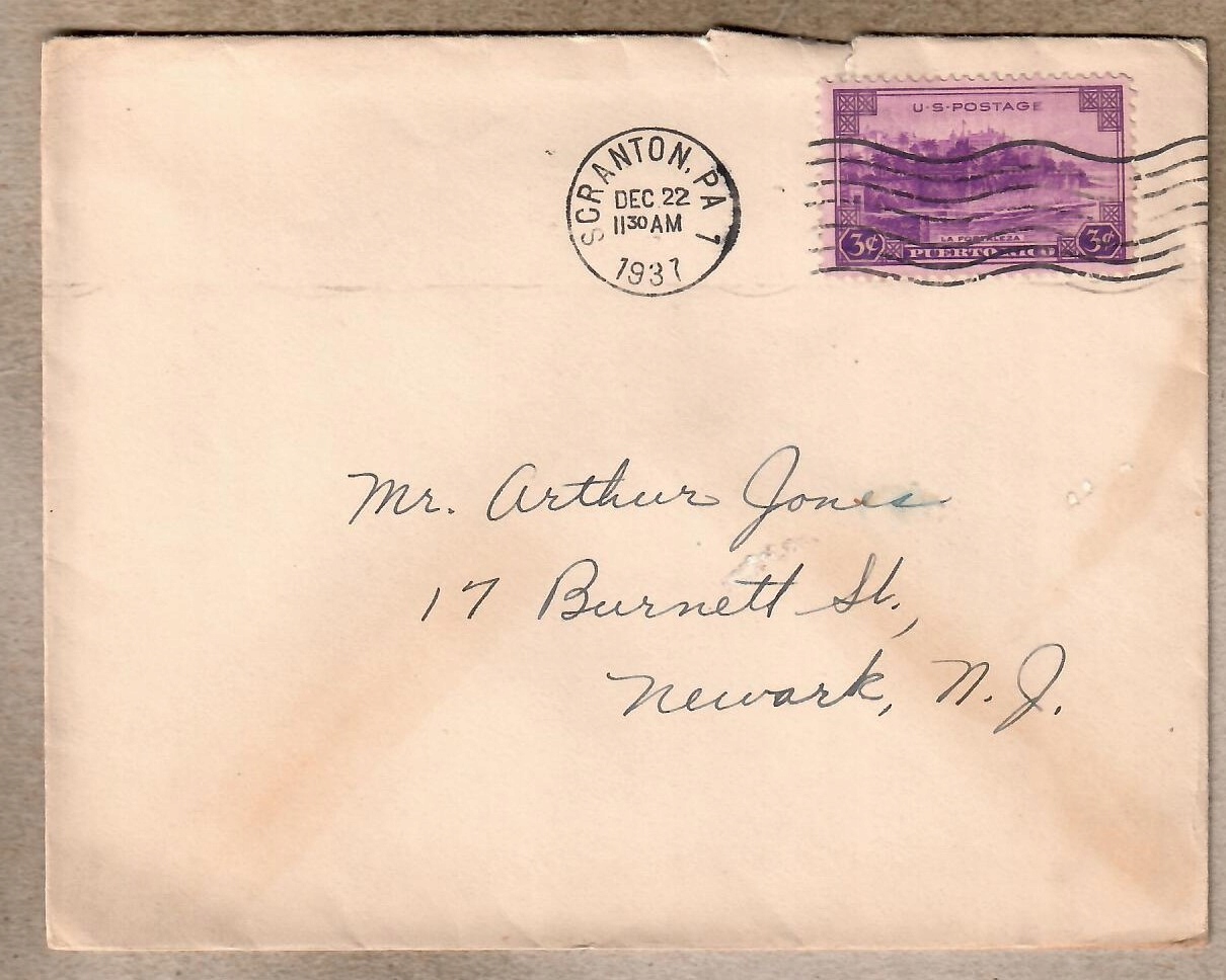 USA ,1937 r. koperta