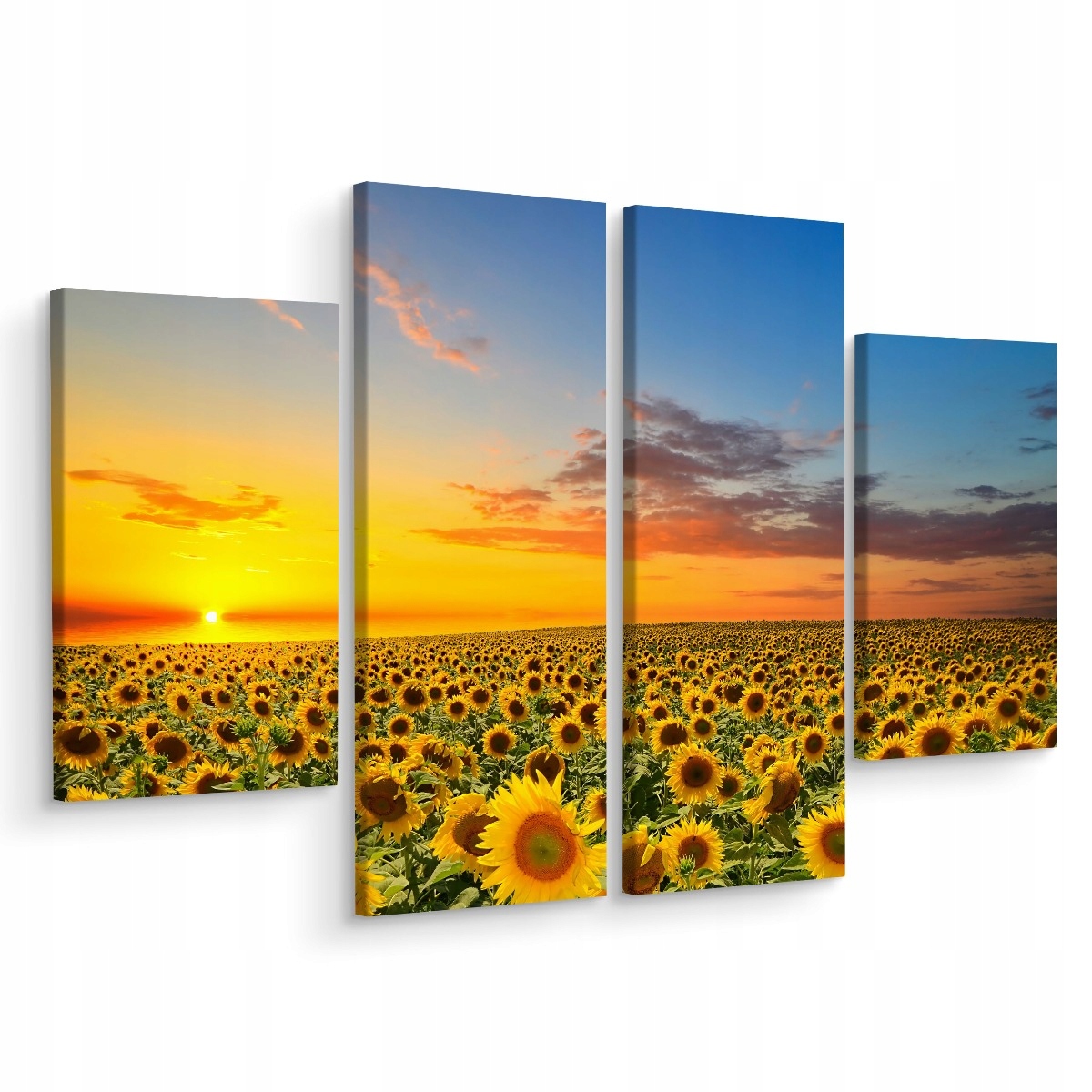 

Obraz 4-Częściowy Słoneczniki Słońce 3D 120x90