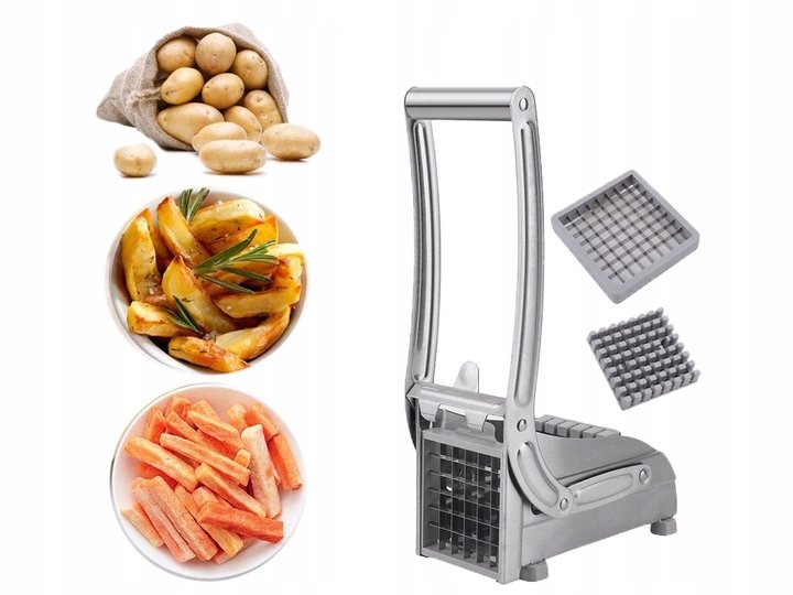 MASZYNKA Krajalnica do krojenia robienia frytek PRASKA DO ZIEMNIAKÓW Zasilanie ręczne