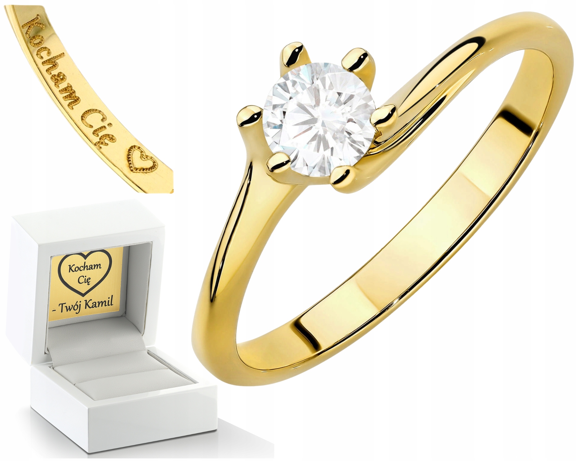 Bohatý Prstýnek Diamant Lab 0,50 Ct Jako Dárek Drť 585 14K