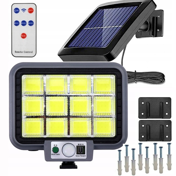 

Lampa Solarna Led 144 Cob pilot Mocniejsza Wersja
