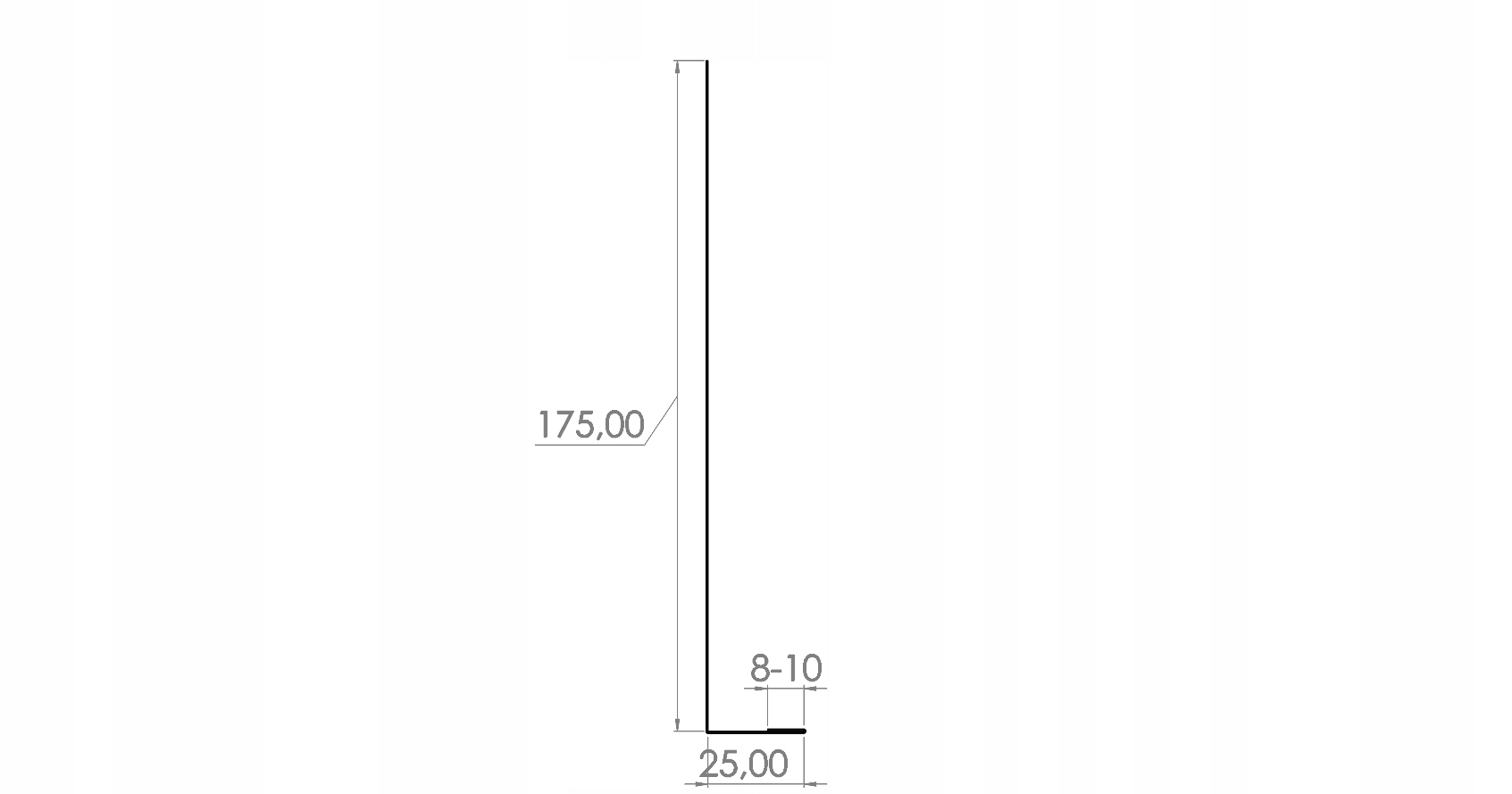Pas podrynnowy obróbka deski Brąz MAT RAL8017 Marka inna