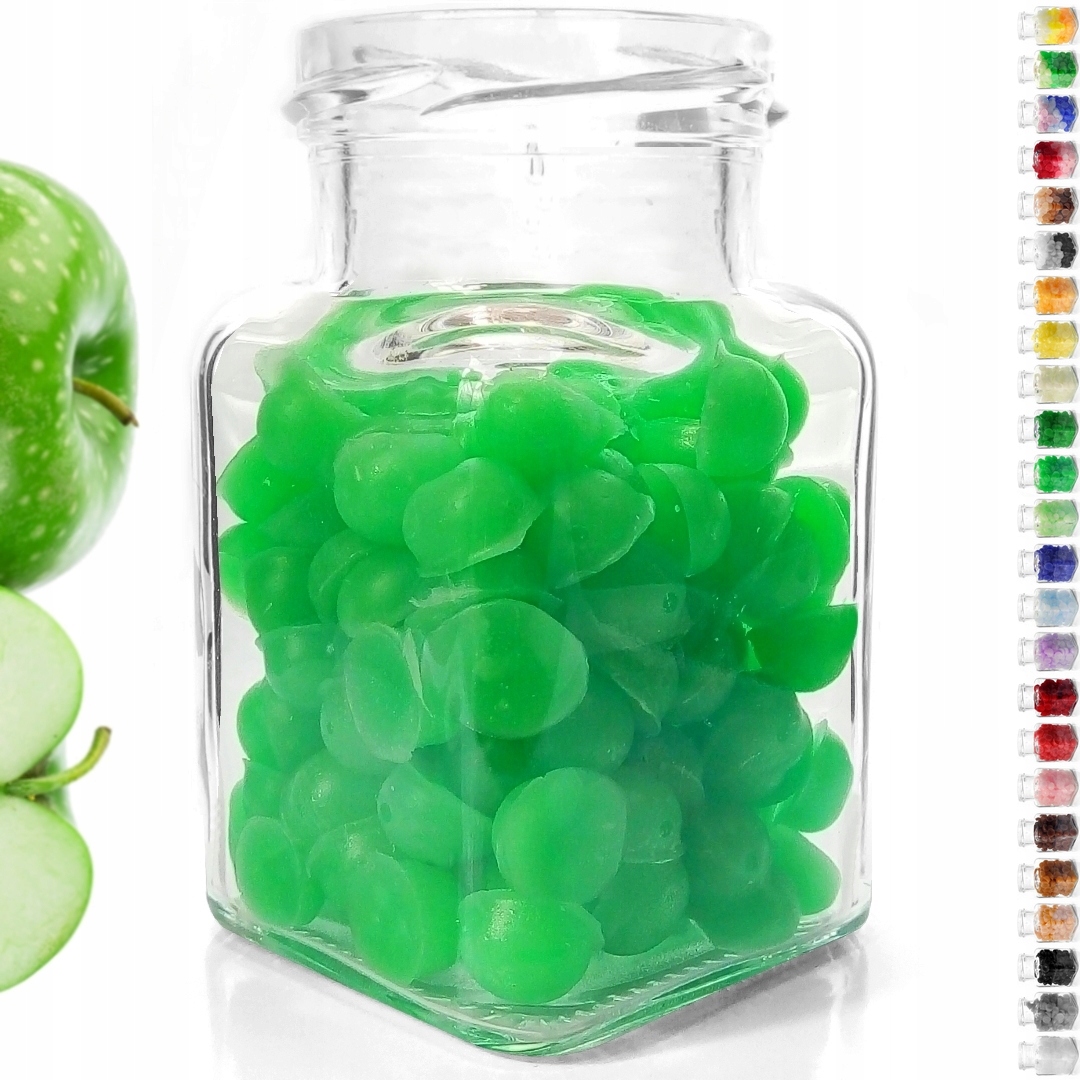 Mini WOSKI ZAPACHOWE do kominka ZIELONE JABŁKO Green Apple kuleczki kulki