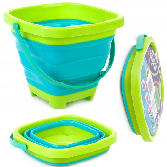 WIADERKO GUMOWE SILIKONOWE DO PIASKU SKŁADANE DLA