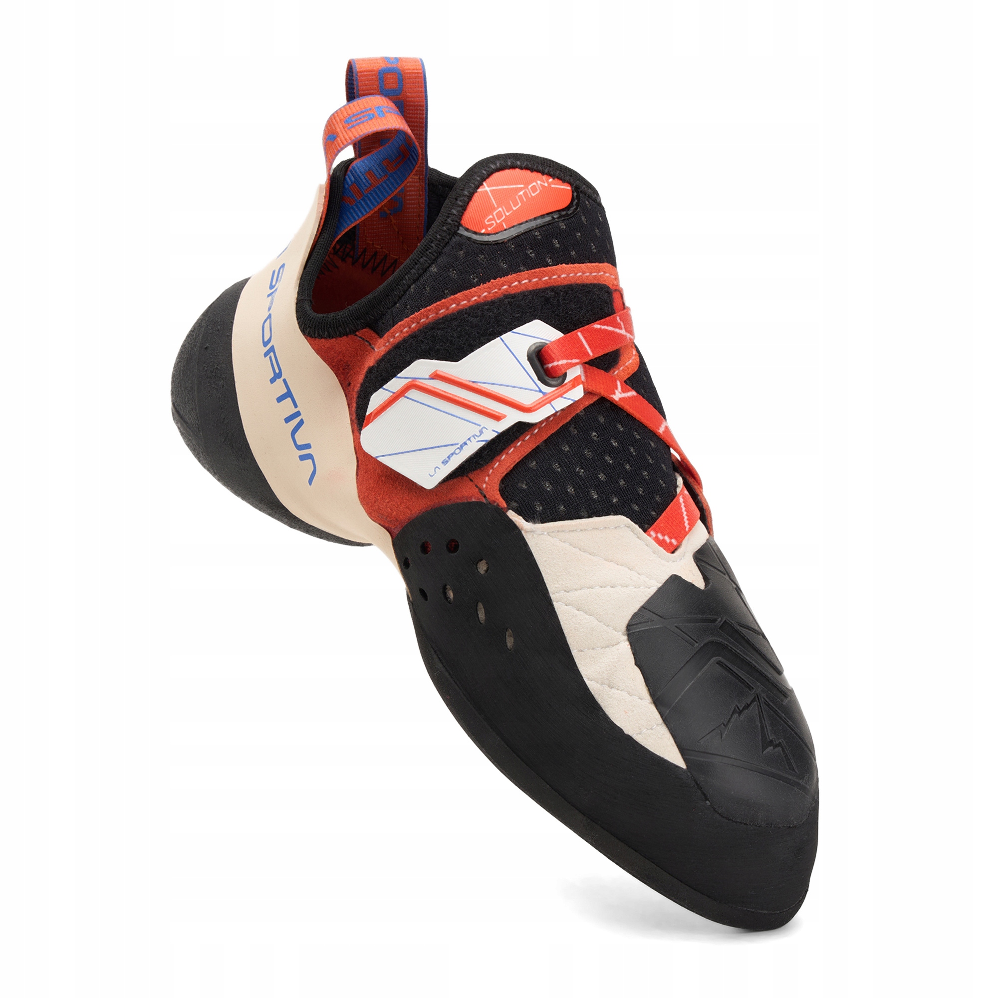 Buty wspinaczkowe damskie La Sportiva Solution white/lily orange