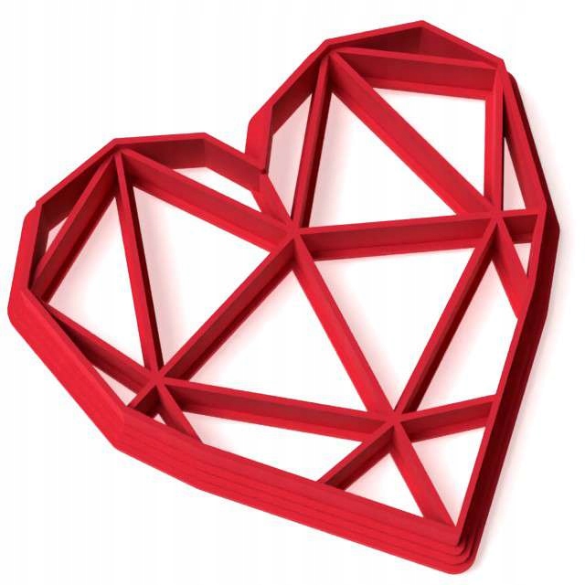 

Foremka ciastek Serce Walentynki geometryczne