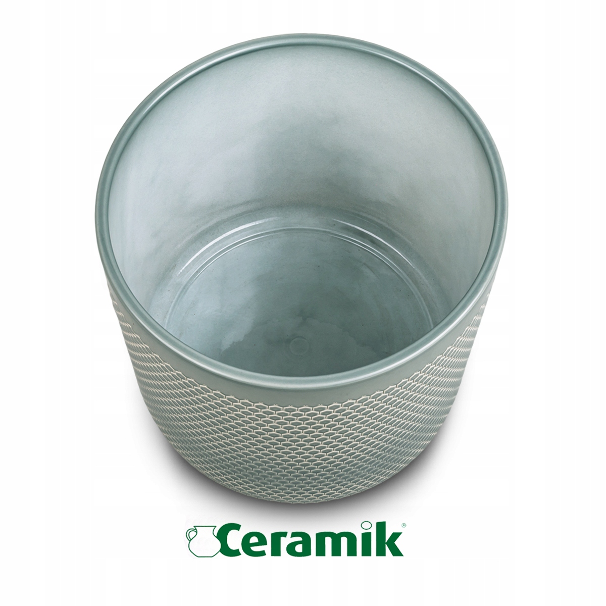 DONICA DONICZKA CERAMICZNA PLASTER MIODU OSŁONKA DO KWIATÓW ROŚLIN 19CM Kolor szary