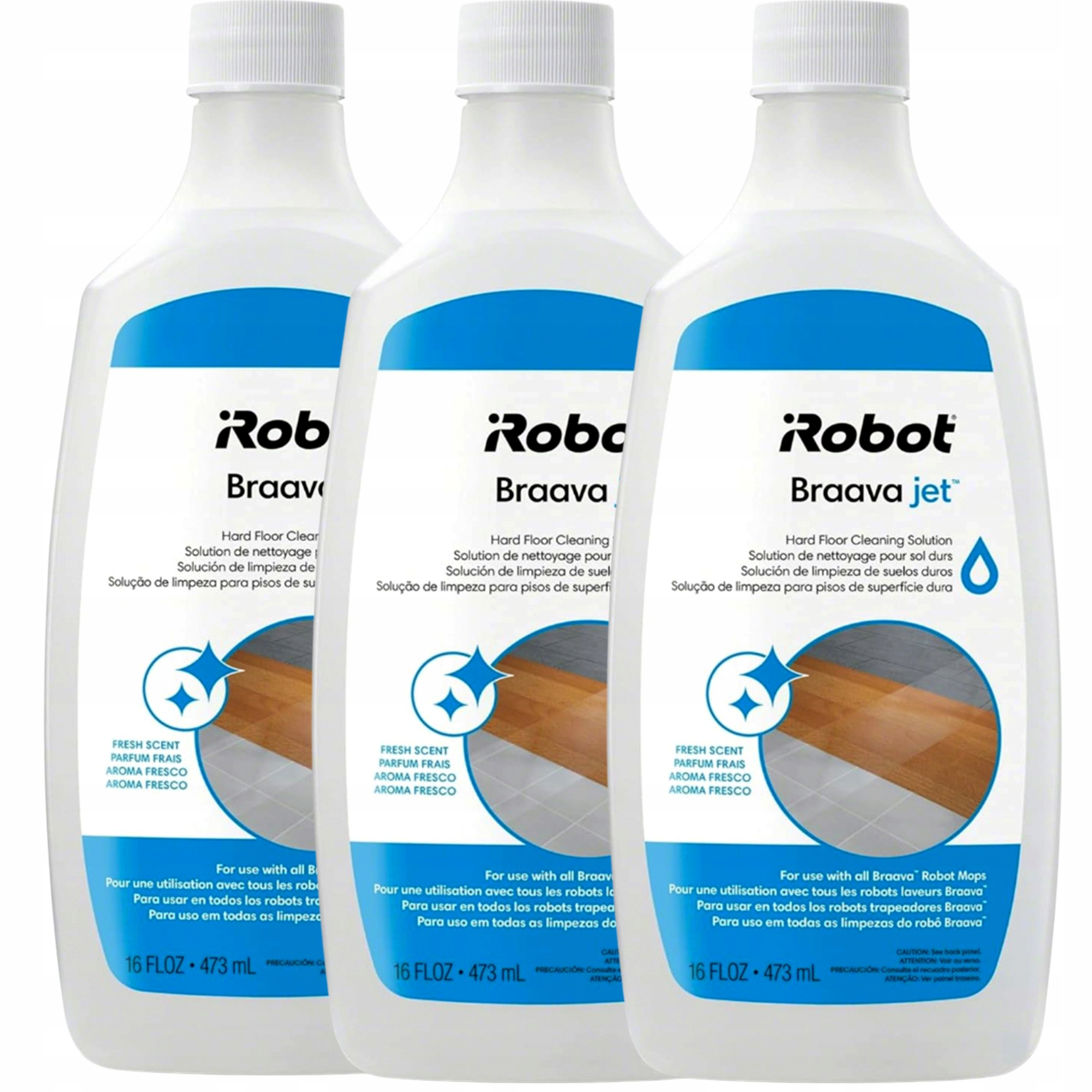 3x Płyn, Koncentrat iRobot Braava Jet M6, Roomba Combo i/j/105/205/405/505