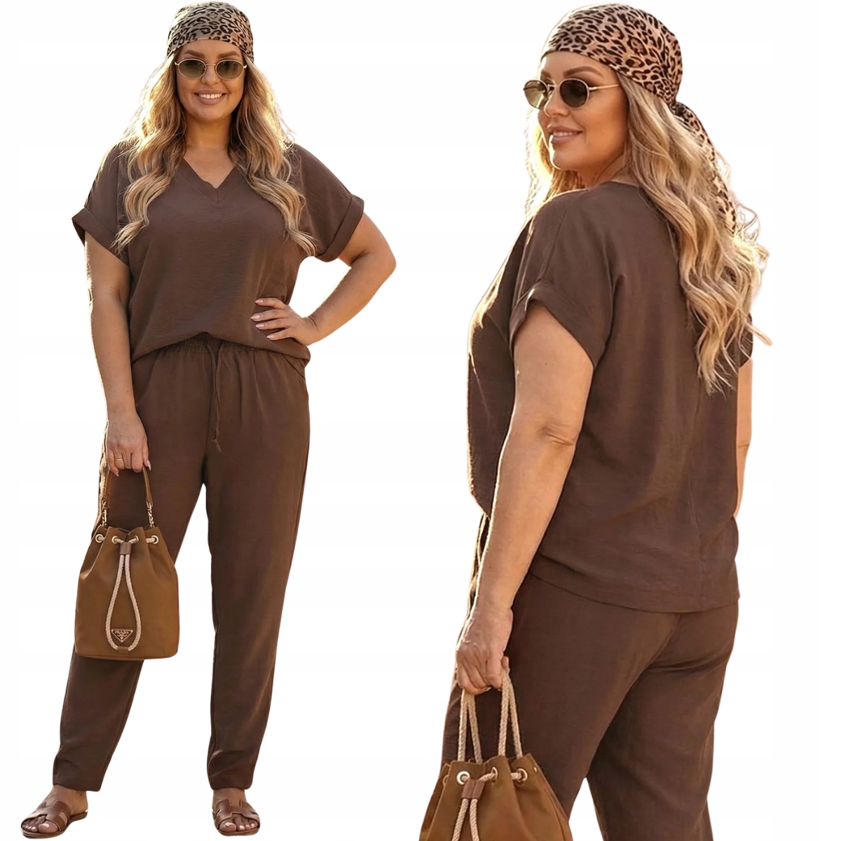 Dámský viskózový komplet klasického střih plus letní velikost 102 XXL/3XL 44/46