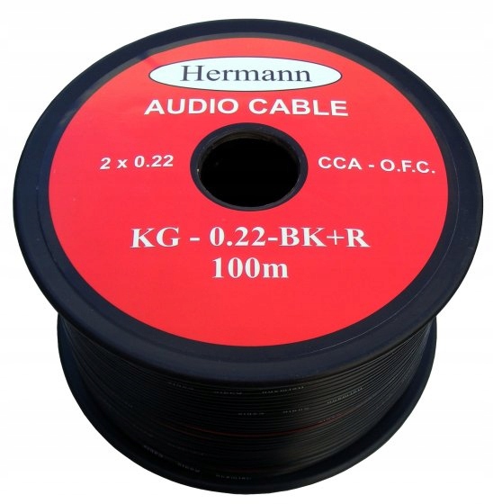

Przewód głośnikowy 2x0.22mm2 kabel Cca x5m