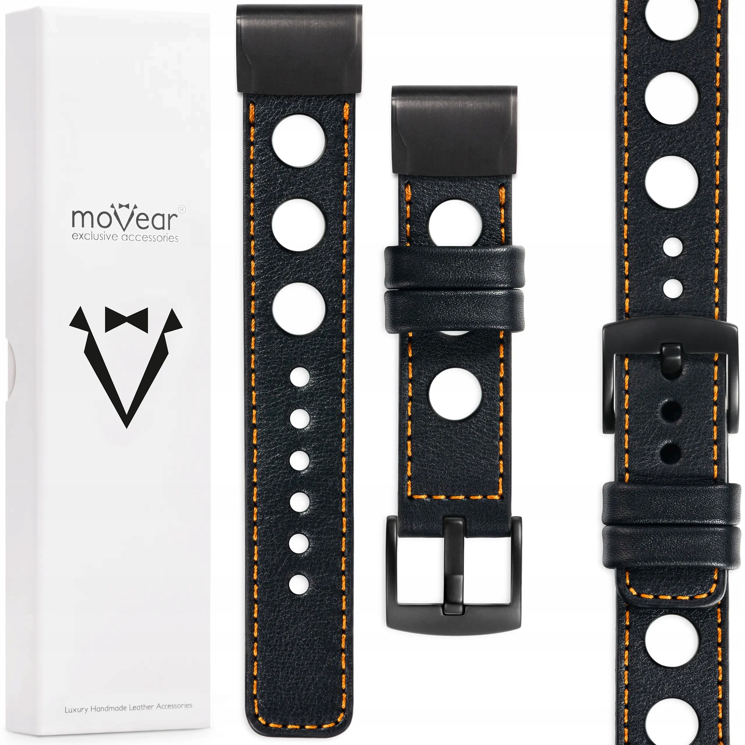 Pásek pro Garmin Fenix 8 7 6 5 Epix kožený QuickFit 22 mm Movear