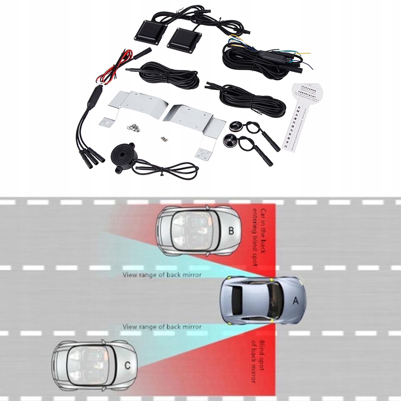 SYSTEM SAFE SIDE SYSTEM MONITOROWANIA MARTWEGO 12V UNIWERSALNY Kod producenta 1610190037911