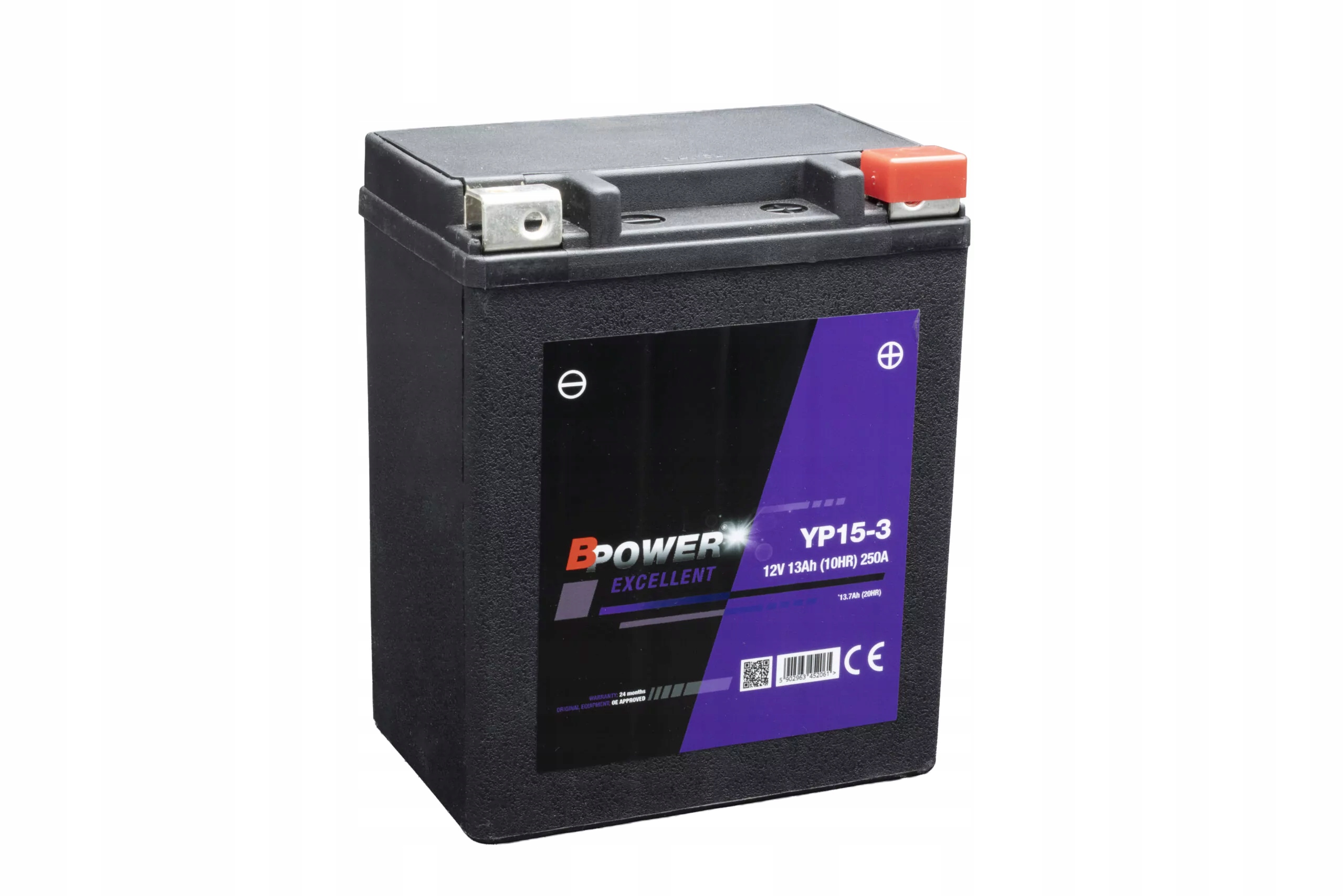 Batéria Bpower Excellent Agm YP15-3 12V 13Ah 250A P+ YTX14AHL-BS YB14L