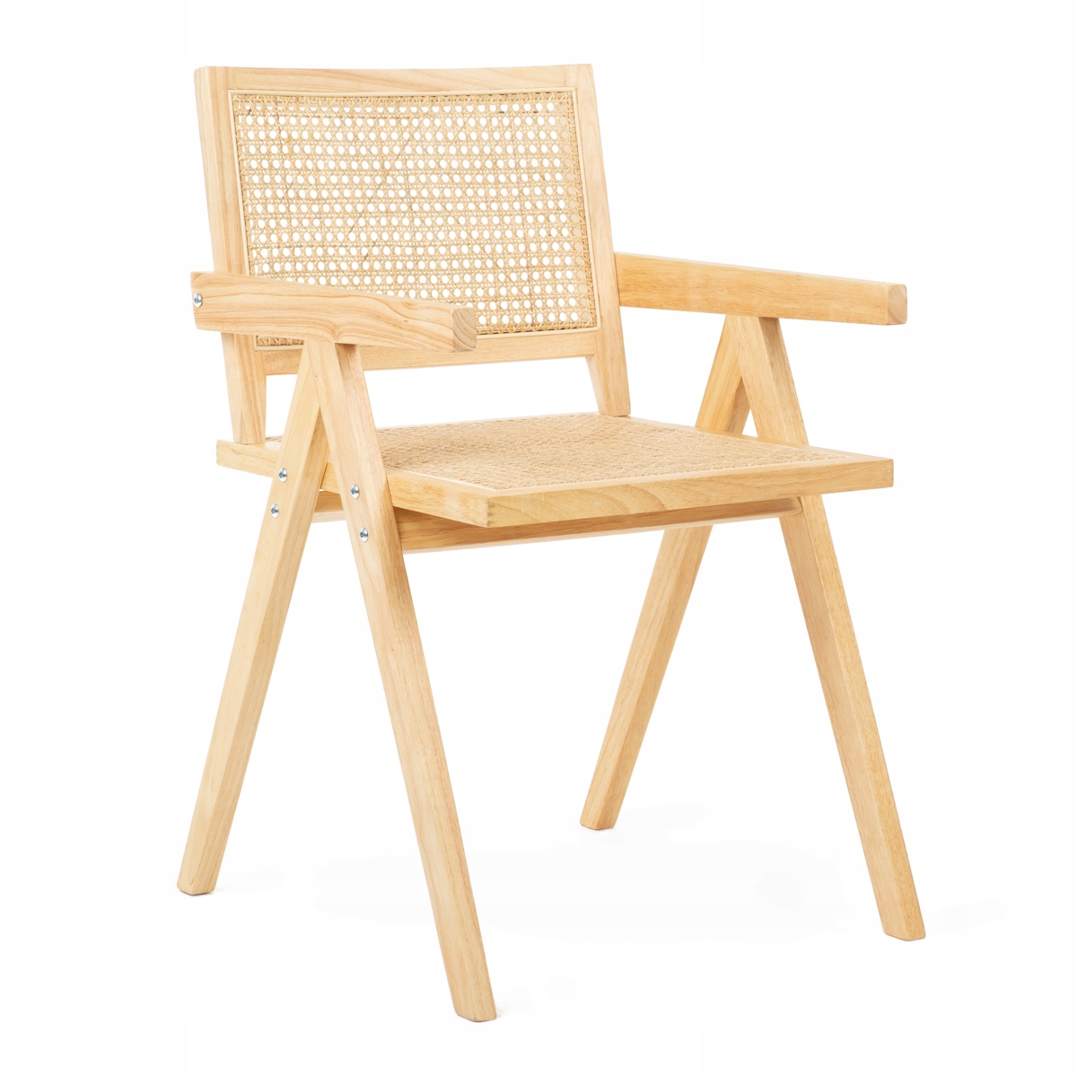Drevená stolička Rotin s prírodným ratanom 50x55x78 cm Homla