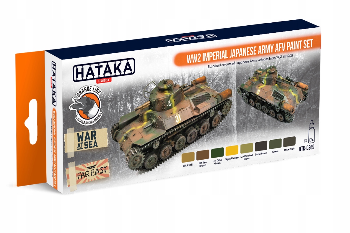 Sada laků Hataka CS69 WW2 Imperial Japanese Army Afv