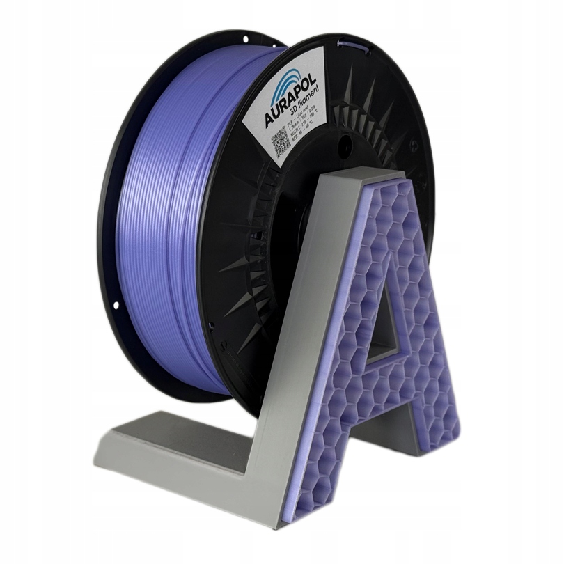 Filament AuraPol Pla Lilac Mist (Fialková mlha) Částečně průhledný modrý, 1,75mm, 1kg