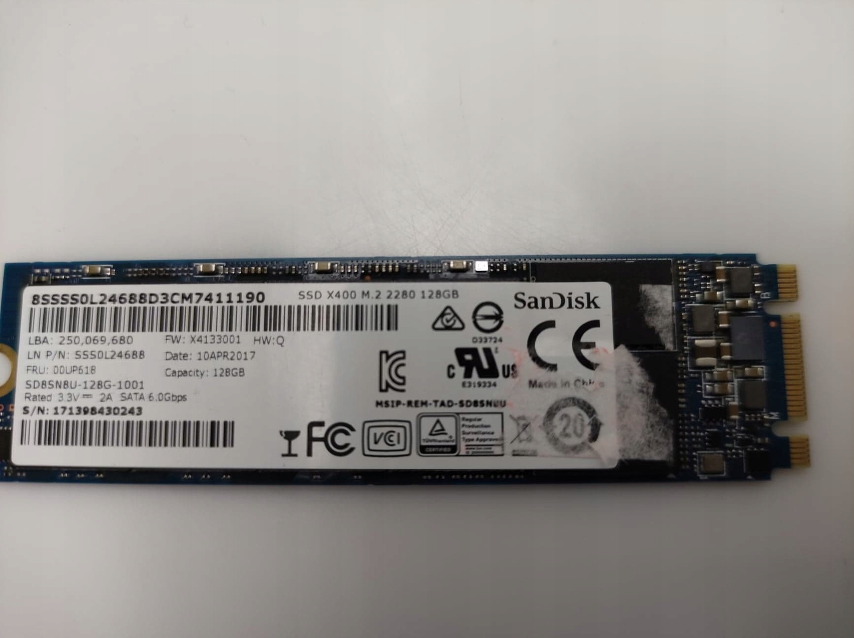 Dysk SSD SanDisk 128GB M.2 SATA
