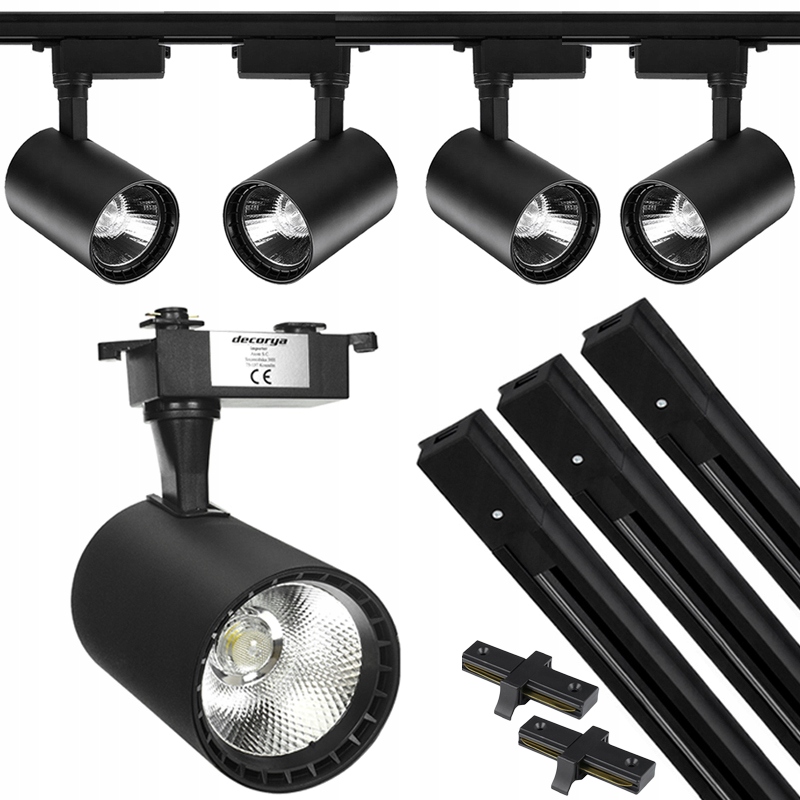 4x Lampy Sufitowe Wiszące Szynowe Regulowane Do Salonu Fryzjerskiego 3m