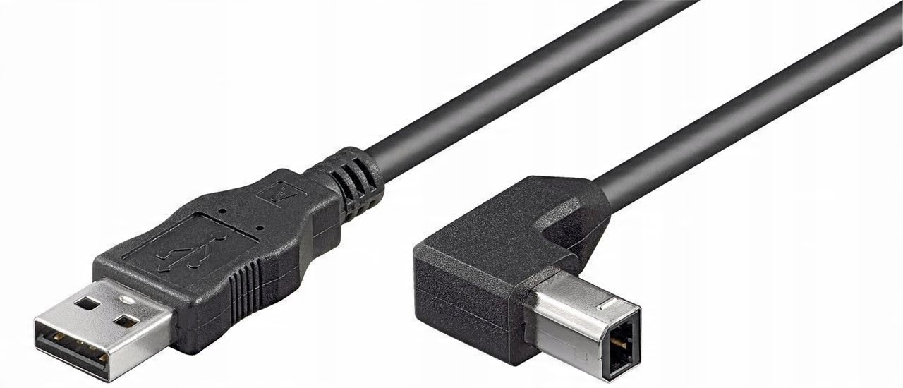 

Kabel kątowy Usb 2.0 A-b Hi-Speed, Czarny 1m