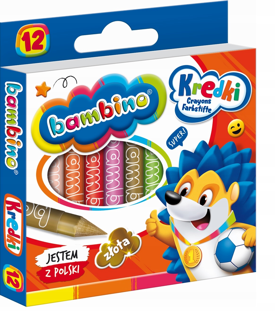 BAMBINO KREDKI ŚWIECOWE 12 KOL MINI ZOO Kod producenta Bambino