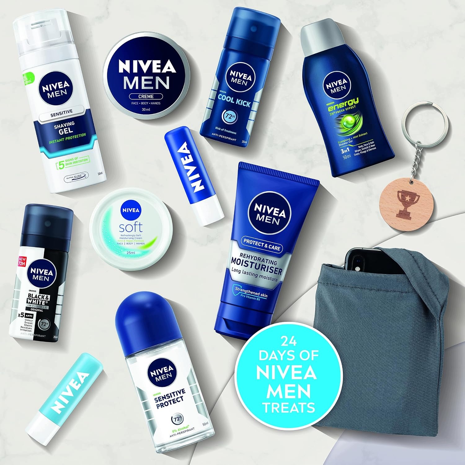 Адвент-календарь NIVEA Men, 24 средства по уходу для мужчин — фото 3