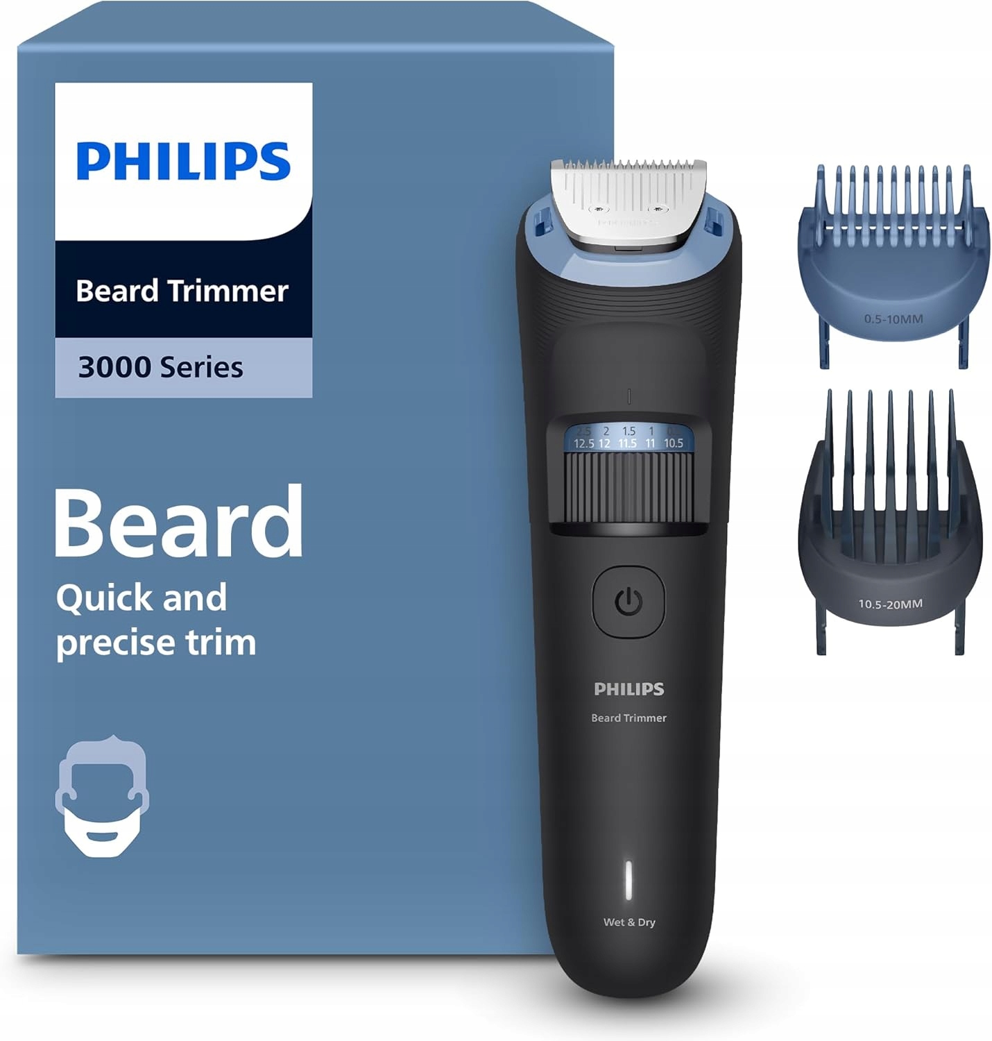 Trymer Philips BT3660/15 metalowe ostrza 40 ustawień wodoodporny Lift&Trim