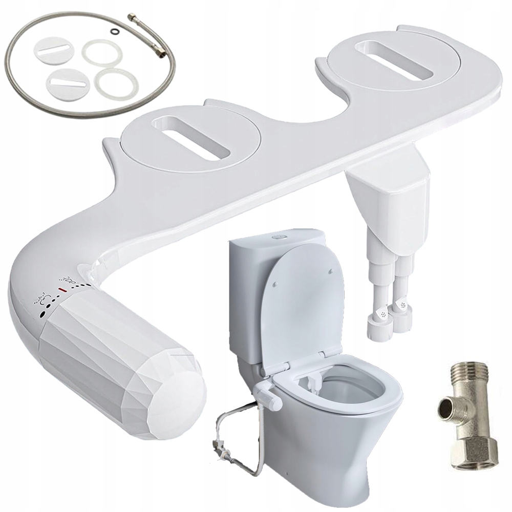 Bidet Na Wc, Mycí Nástavec Na Bidet, Dvojitá Tryska, Sada