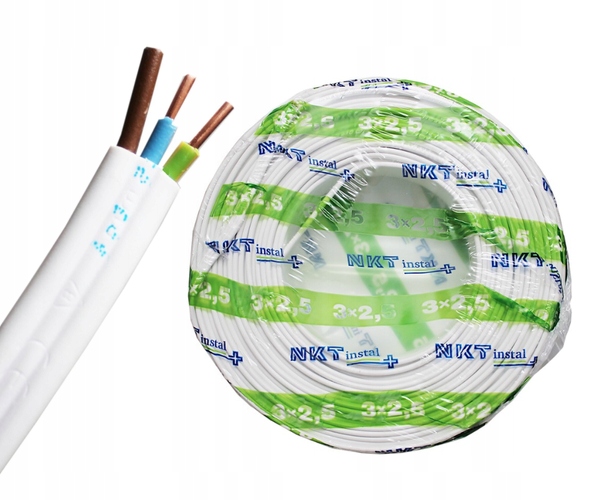 

YDYp 3x2,5 Przewód Kabel Płaski 3x2,5mm Nkt 100m