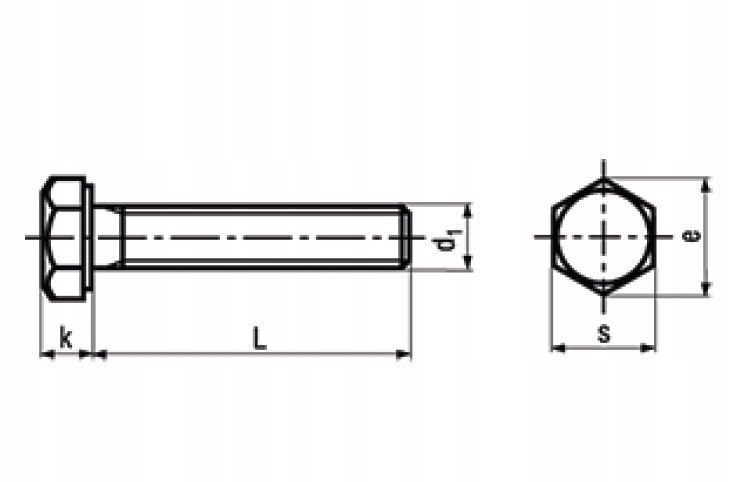 Śruba M4x8 Łeb sześciokątny nikiel; Bossard-10szt Symbol B4X8/BN503