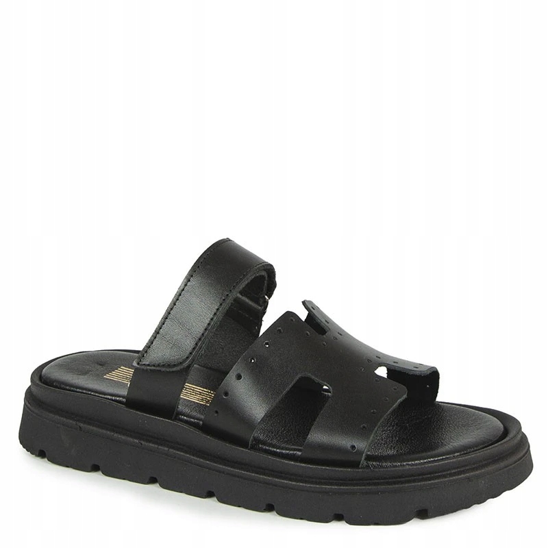 Lemar 40440 Černé Kožené Nazouváky 36