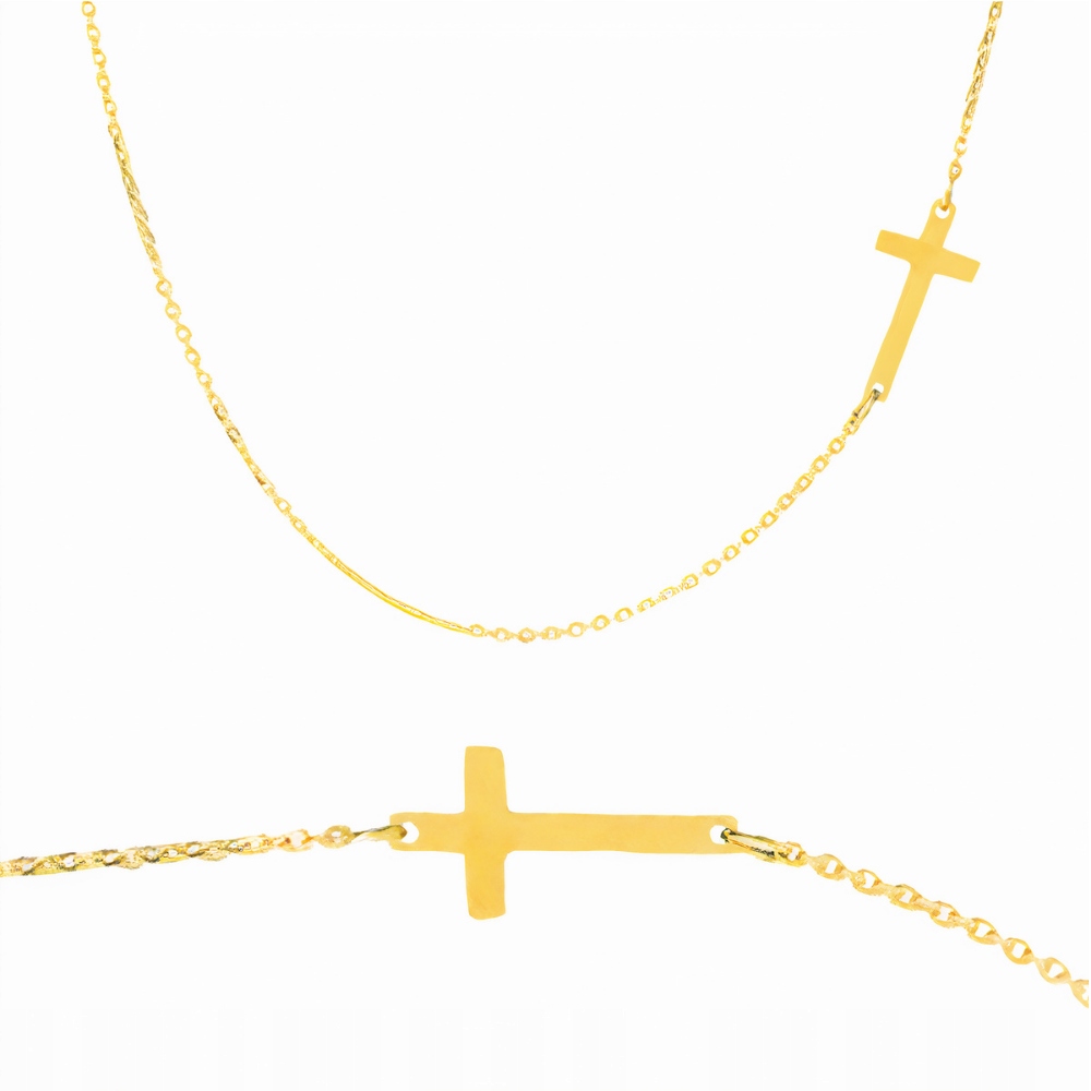 

Naszyjnik Celebrytka Krzyżyk Złoty 1 Sztuka!