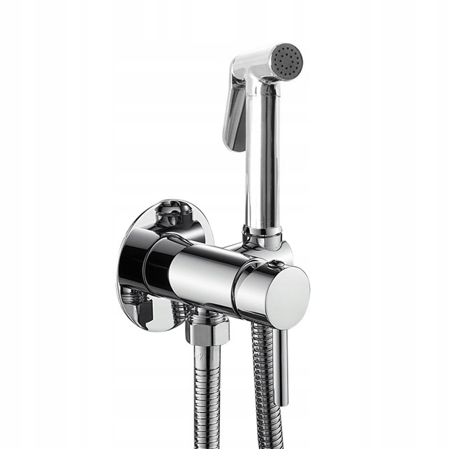 Pevná, Praktická Bidetová Sprchová Baterie, Stříbrný Set