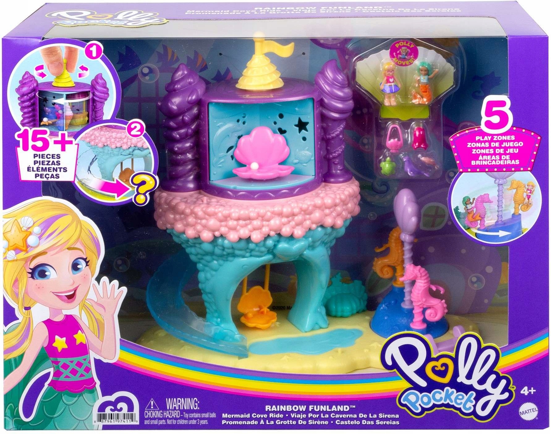 

Polly Pocket Zestaw Tęczowy Lunapark Zatoka Syren