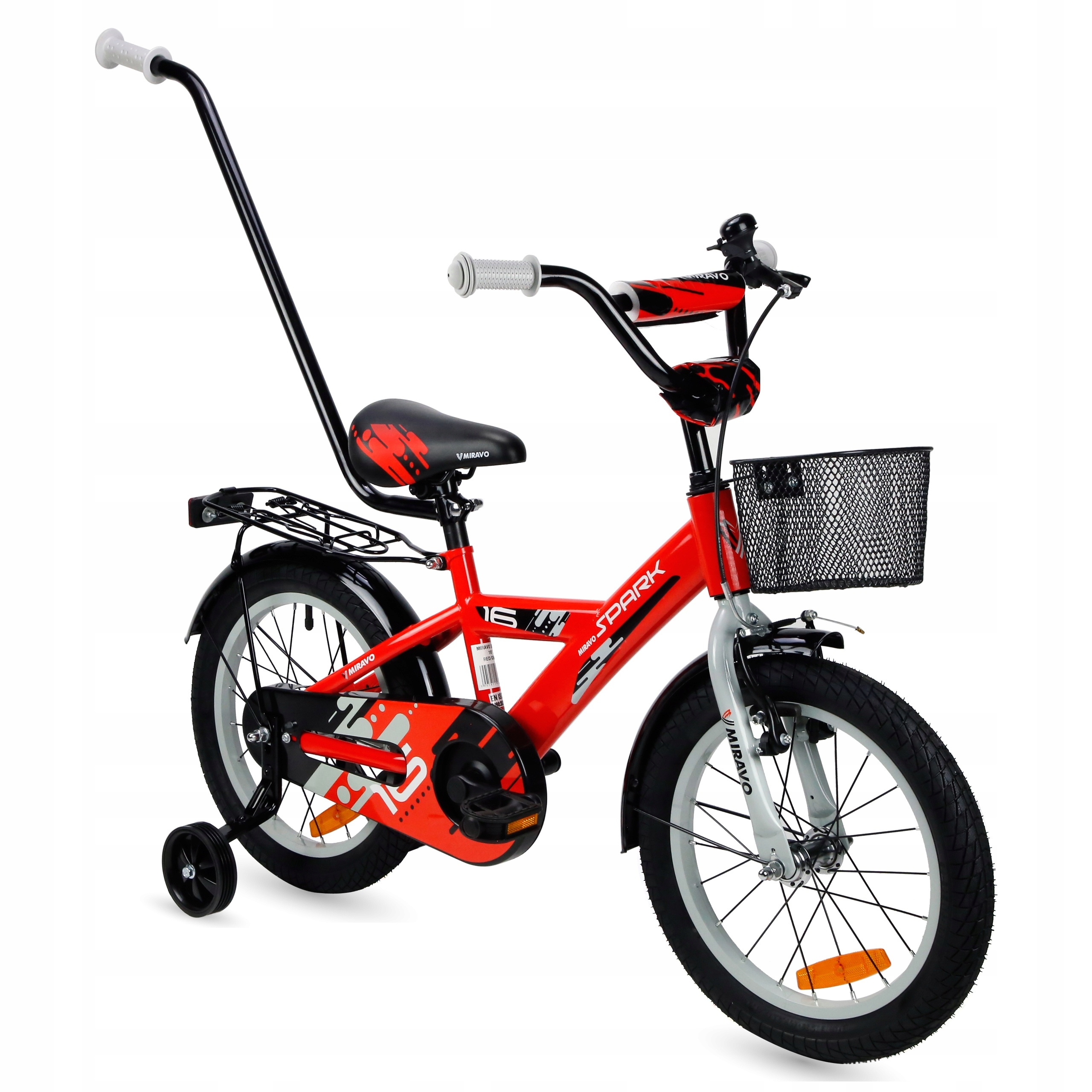 Rowerek Dziecięcy 16 Cali Miravo Rower Dla Chłopca Koszyk Prowadnik