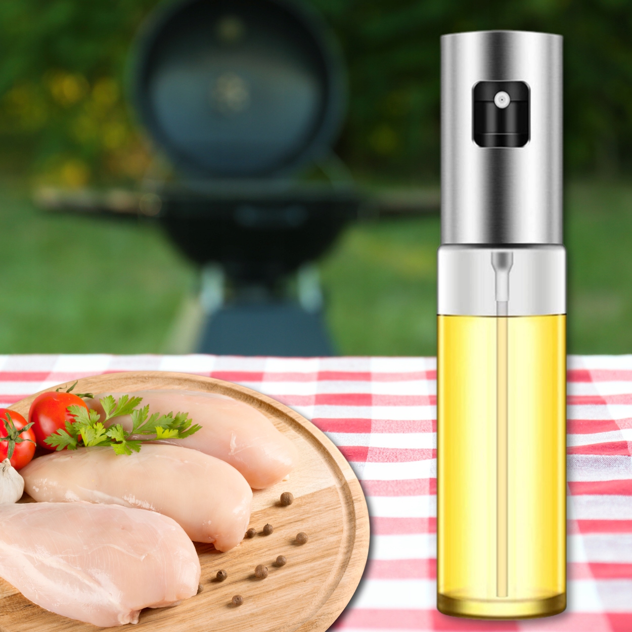 SPRYSKIWACZ DO OLEJU OLIWY OCTU DOKŁADNY ROZPYLACZ DOZOWNIK W SPRAYU 100ml Szerokość 6 cm