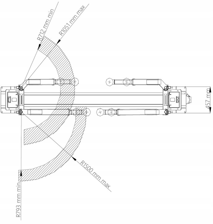 PODNOŚNIK DWUKOLUMNOWY WARSZTATOWY 4T NORTEC PD4000N prog 2,5CM AUTOMAT Połączenie kolumn dół