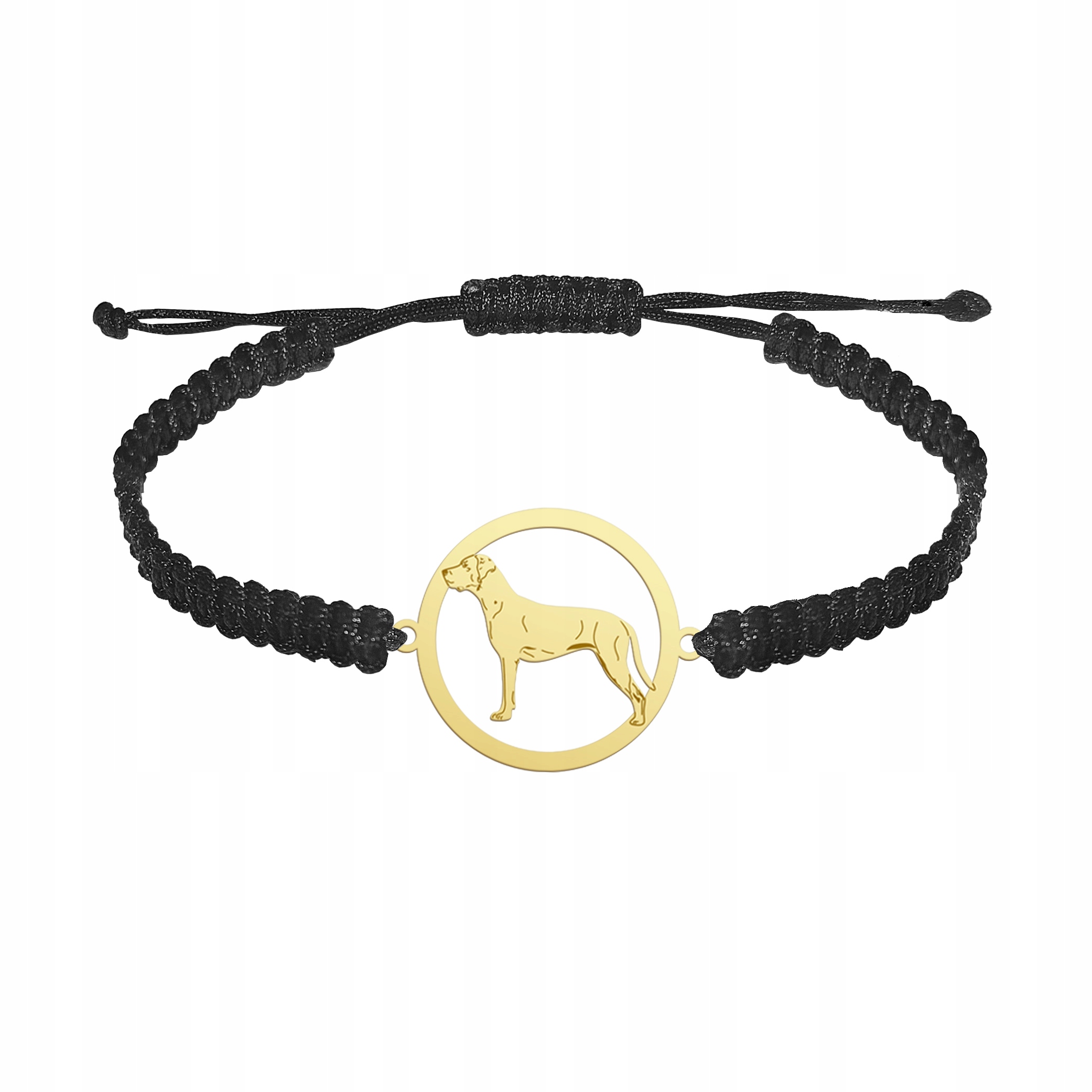 Zlatý náramek se psem Louisianem Catahoulem 925 Šperky Makramé Gravírování