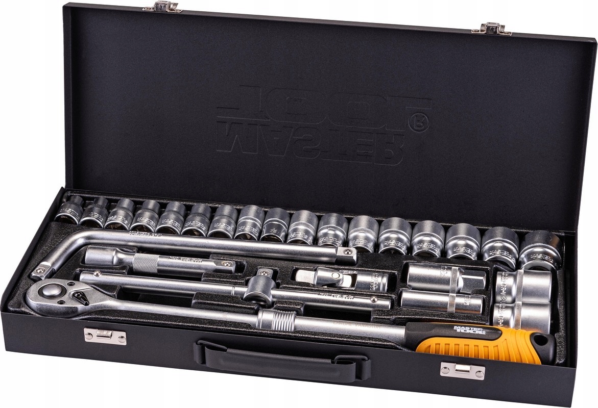 Sada nástrčných hlavíc 1/2 " 8-32 mm Profi CrV teleskopická račňa 72Т 26 ks