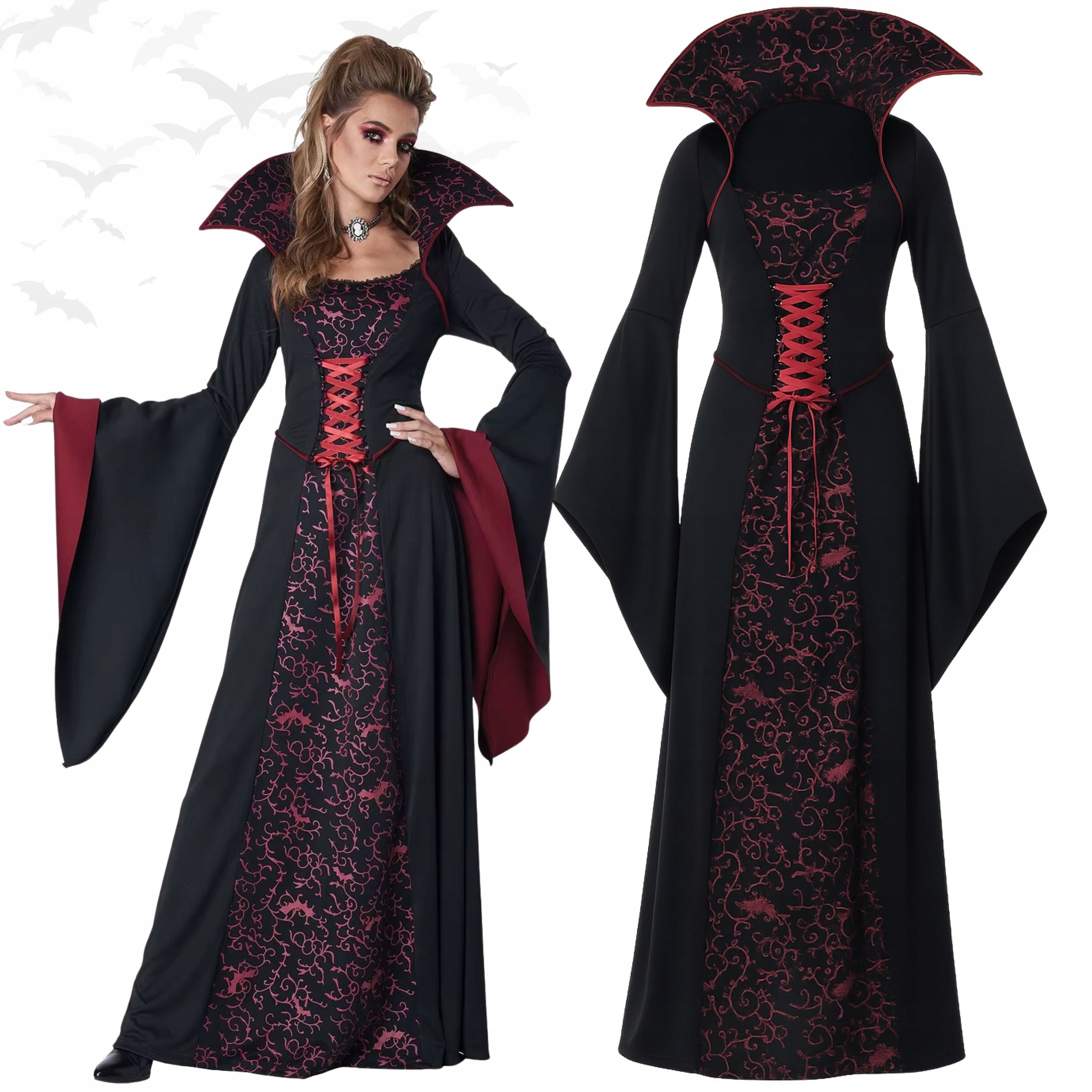 Kostým Převlek Upírky Drakula Bal Halloween L XL 170 176