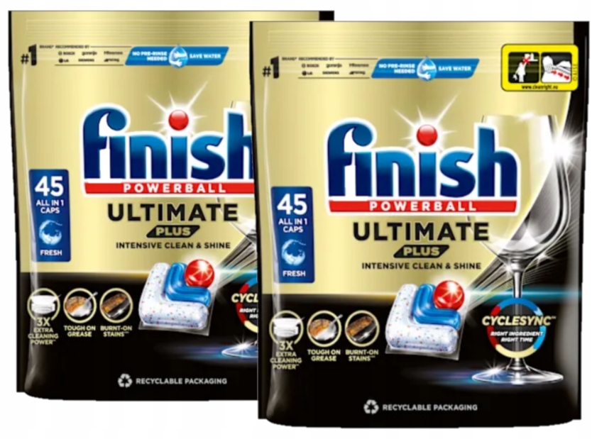 Levně Finish Ultimate Plus Fresh Kapsle na mytí nádobí v myčce nádobí 90 kusů