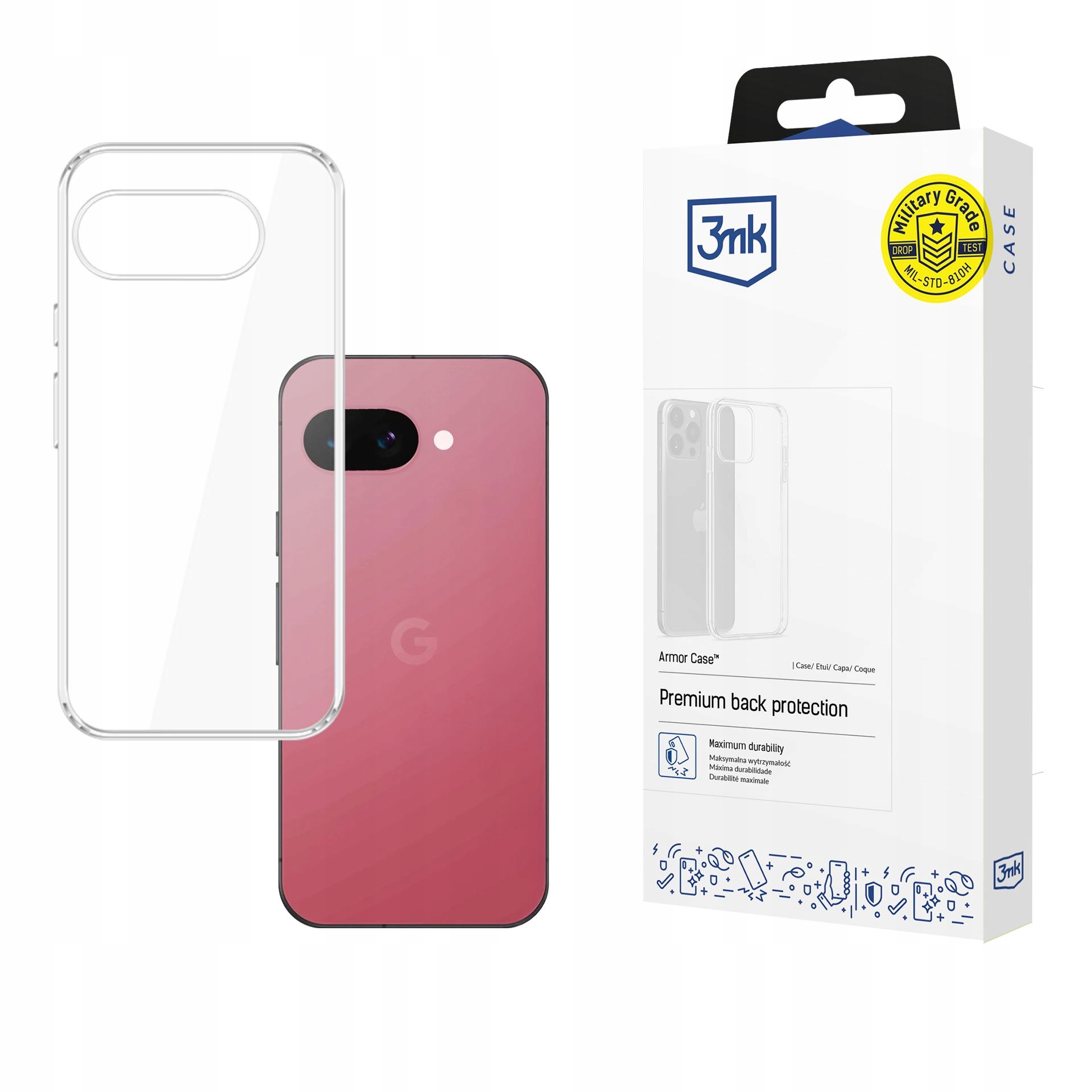 Etui 3mk Armor Case na Google Pixel 9A przezroczyste 3mk Protection