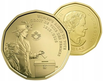 1 dolar (2016) Kanada - 100 rocznica Prawo wyborcze dla kobiet