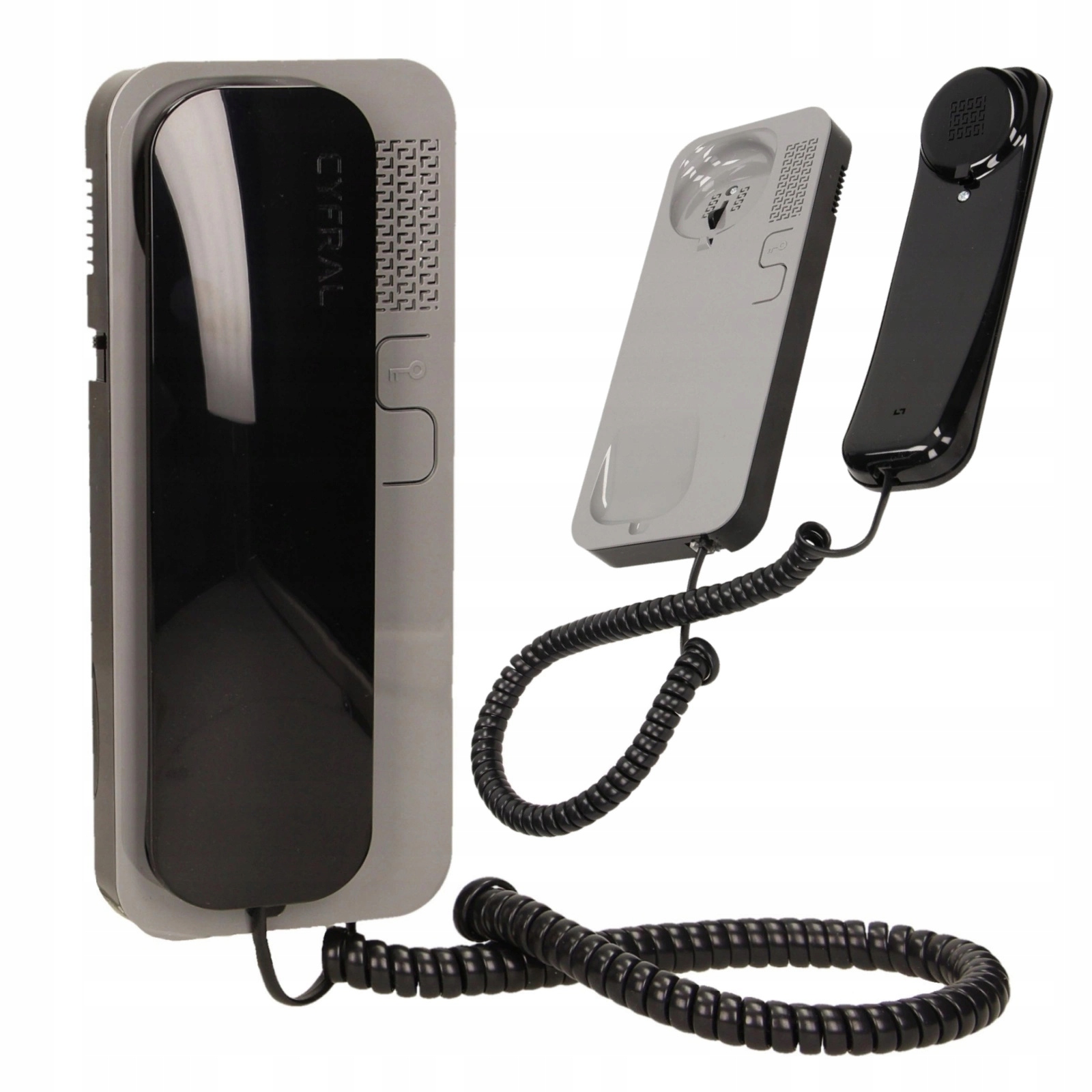 Unifon Słuchawka Domofonu Cyfral SMART 2-Żyłowy Szaro-Czarny analogowy