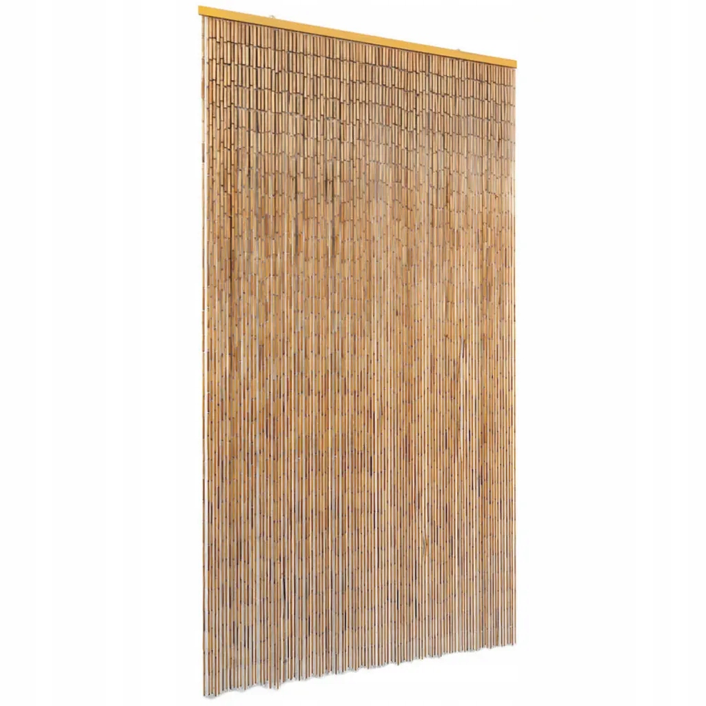 Bambusová záclona na dveře proti hmyzu, hnědá, 100 x 200 cm