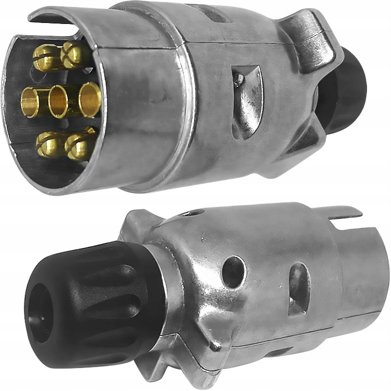 WTYCZKA 7 BIEGUNOWA PINOWA 12V ALUMINIOWA UNIWERSALNA 7PIN WTYK PRZYCZEPKI